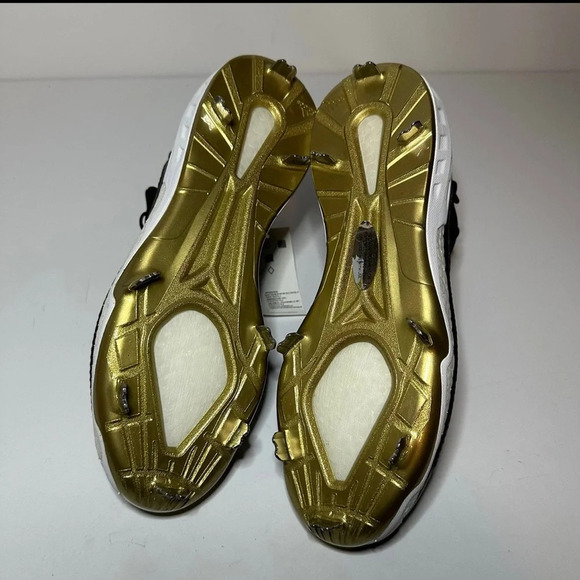 NEW Adidas Icon V Baseball Cleats Black Gold G28237 Size M 9 NWOB (238 Box 27) - Picture 7 of 9